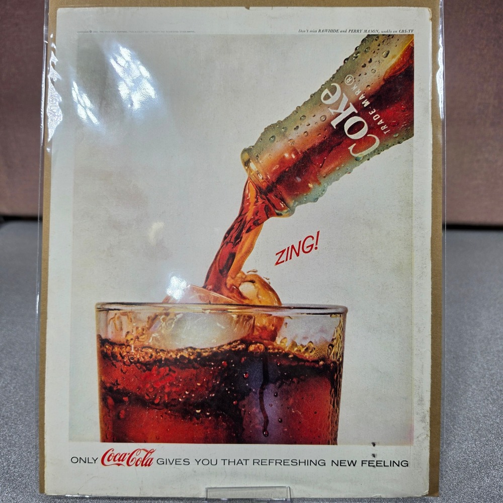 1962 Coca-Cola Vintage Print‎ Ad Good Zing Refreshing New Feeling Rawhide